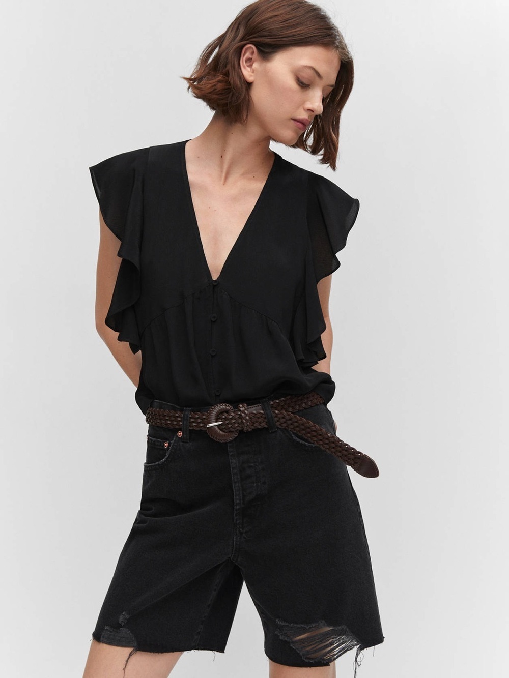 MNG Ruffled Blouse